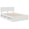 vidaXL Bed Frame with Headboard White 160 x 200 cm Solid Pine Wood