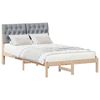 vidaXL Bed Frame Light Grey 120 x 200 cm Solid Pine Wood