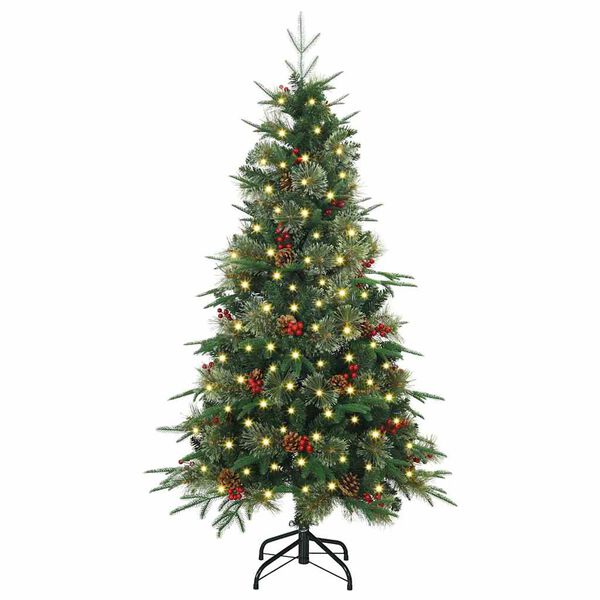 vidaXL Artificial Hinged Christmas Tree Green 150 cm PE and PVC