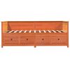 vidaXL Day Bed without Mattress Wax Brown 100x200 cm Solid Wood Pine