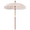 vidaXL Macrame Parasol Cream 190 x 190 x 260 cm