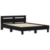 vidaXL Bed Frame with Headboard Solid Oak Wood