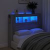 vidaXL LED Headboard Grey Sonoma 120x18.5x103.5 cm Engineered Wood