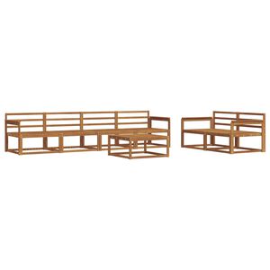 vidaXL Outdoor Sofa Set 7 pcs Natural Solid Acacia Wood
