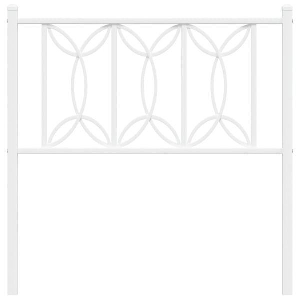 vidaXL Metal Replace Headboard White 80 cm