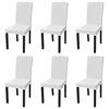 vidaXL Cover | Set of 6 | White | 90% Polyester, 10% Elastane | Universal fit