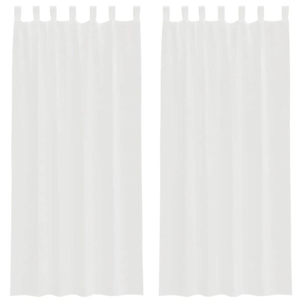 vidaXL Voile Curtains with Loops 2 pcs White 140x245 cm
