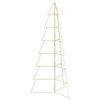 vidaXL Metal Christmas Tree KUOPIO 210 cm Steel Gold