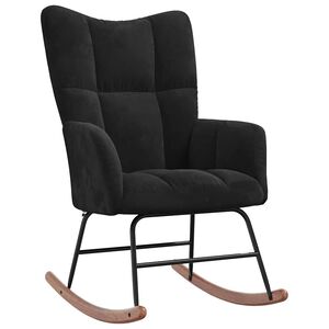 vidaXL Rocking Chair Black 78 x 61 x 98 cm Velvet
