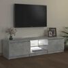 vidaXL TV Cabinet with LED Lights Concrete Grey 140x40x36 cm
