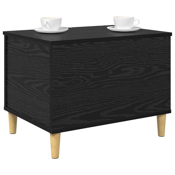 vidaXL Bedside Cabinet Black Oak 60 x 44.5 x 45 cm Engineered Wood