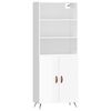 vidaXL Highboard High Gloss White 69,5x34x180 cm Engineered Wood