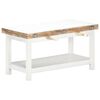 vidaXL Extendable Coffee Table White 90x(45-90)x45 cm Solid Mango Wood