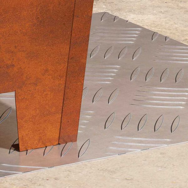 vidaXL Stair Tread Square 2 pcs Silver 40 x 40 cm Aluminium