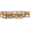 vidaXL Outdoor Sofa Set 7 pcs Natural Solid Acacia Wood