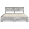 vidaXL Bed Frame Concrete Grey 200 x 200 cm Engineered Wood
