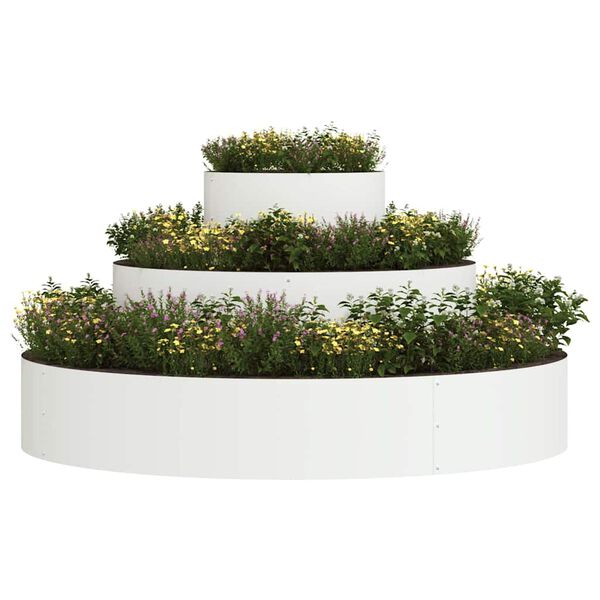 vidaXL Garden Planter White 120 x 120 x 20 cm Cold-rolled Steel