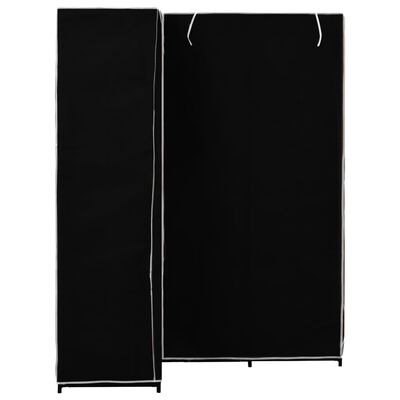 vidaXL Corner Wardrobe Black 130x87x169 cm