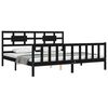 vidaXL Bed Frame without Mattress Black 200x200 cm Solid Wood Pine