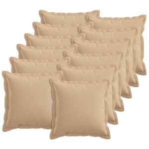 vidaXL Cushion Cover 12 pcs HOUTEN Cream 40 x 40 cm Faux Linen