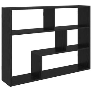 vidaXL Wall Shelf Wall-Mounted Black Oak 95 x 20 x 69.5 cm