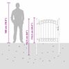 vidaXL Fence Gate with Lock Grey 125 x 100 cm Powder-coated steel