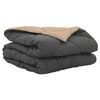 vidaXL Summer Duvet Anthracite and Taupe 220 x 135 cm Microfiber
