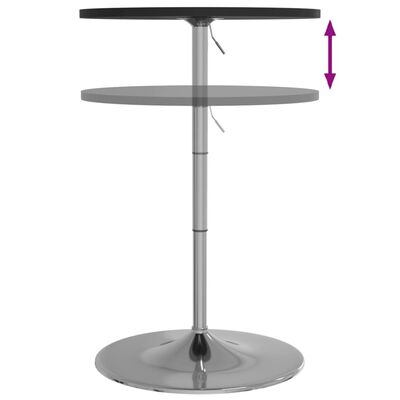 vidaXL Bar Table Black 60x60x90 cm Engineered Wood and Chromed Steel