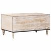 vidaXL Coffee Table White 80 x 50 x 40 cm Solid Mango Wood