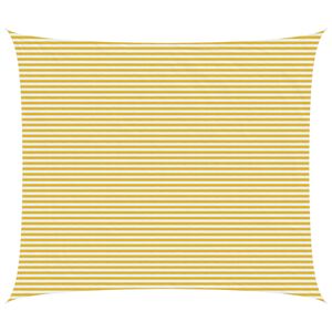 vidaXL Sunshade Sail 6 x 7 m HDPE Rectangular Yellow and White
