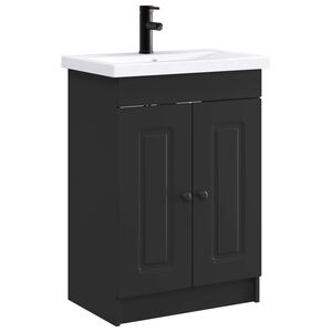 vidaXL Bathroom Furniture Set Black 78.5 x 37.5 x 81 cm
