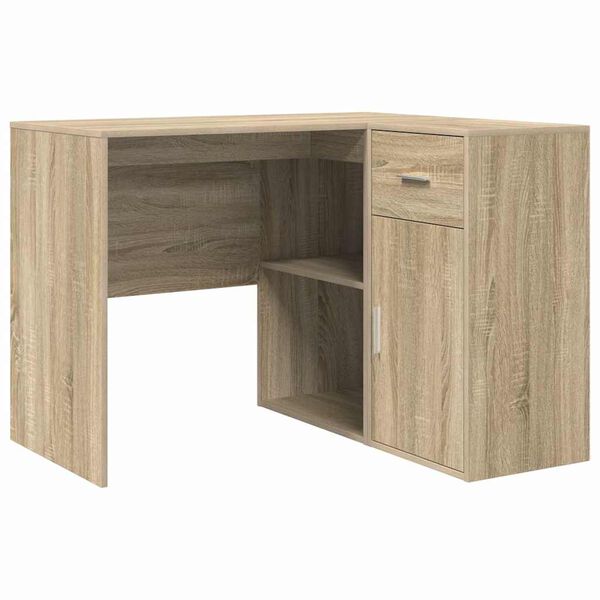 vidaXL Corner Desk with Drawer Sonoma Oak 102 x 88 x 75 cm