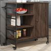 vidaXL Kitchen Trolley Brown Oak 87.5x38.5x84.5 cm Engineered Wood