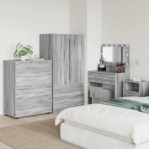 vidaXL Storage Cabinets 2 pcs Grey Sonoma 80 x 48 x 105 cm