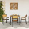 vidaXL Garden Dining Set 5 pcs Black Solid Acacia Wood