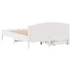 vidaXL Bed Frame without Mattress White 150x200 cm King Size Solid Wood Pine