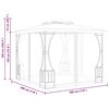 vidaXL Gazebo with Nets 300x300x265 cm Cream