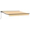 vidaXL Retractable Awning Manual Yellow and White 350 x 250 cm