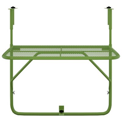 vidaXL Balcony Table Green 60x40 cm Steel