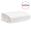 vidaXL Tarpaulin White 1x2.5 m 650 g/m&sup2;