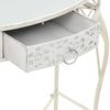 vidaXL Side Table French Style Metal 82x39x76 cm White