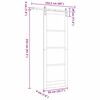 vidaXL Sliding Door White 83 x 232 cm Solid Pine Wood