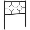 vidaXL Metal Replace Headboard Black 75 cm
