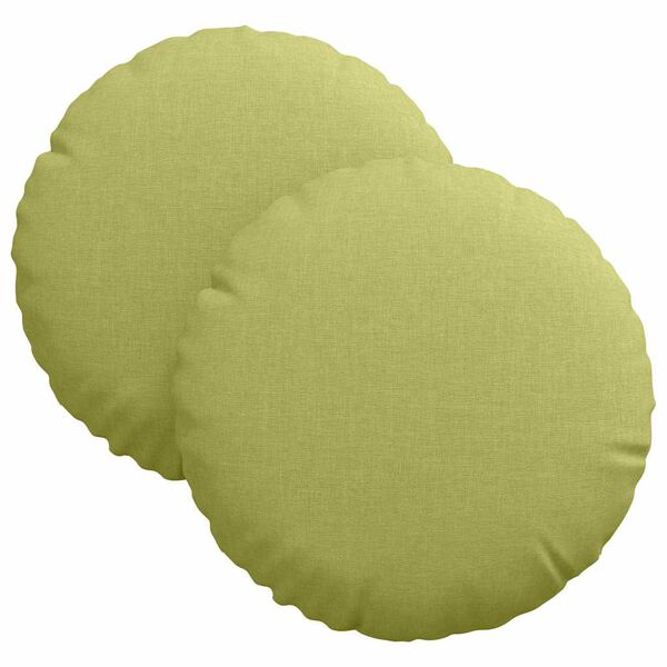 vidaXL Seat Cushions 2 pcs Light Green &Oslash;30 x 13 cm Fabric