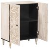 vidaXL Storage Sideboard White 60 x 33.5 x 75 cm Solid Mango Wood