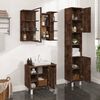 vidaXL 3 Piece Bathroom Cabinet Set Smoked Oak Engineered Wood