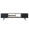 Homemania TV Stand Dore 160x29.7x40.6cm Black and Walnut