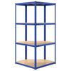 vidaXL 4-Layer Shelves 2 pcs Blue Steel&Engineered Wood