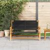 vidaXL Garden Furniture Black 78 x 122 x 73cm Solid Acacia wood