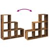 vidaXL Room Divider Bookcase&nbsp;3-Tier&nbsp;Old Wood 99x29x99 cm Engineered Wood